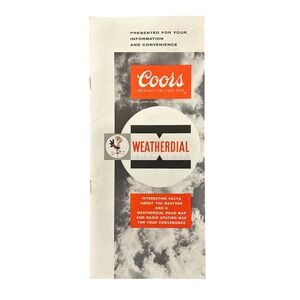 Coors Weatherdial Map Colorado 1963 Vintage Beer Advertising Road Map Excellent